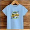 Çocuk Mavi Pamuklu Baskili T-shirt